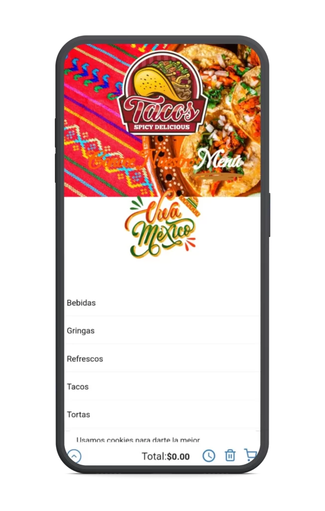 Menús digitales para restaurantes